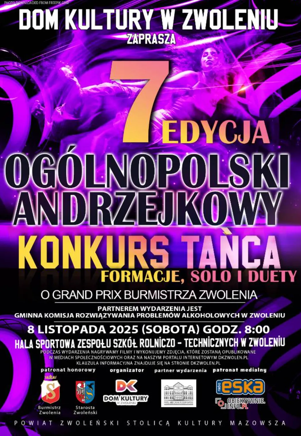VII Ogólnopolski Andrzejkowy Konkurs Tańca o Grand Prix Burmistrza Zwolenia 2025